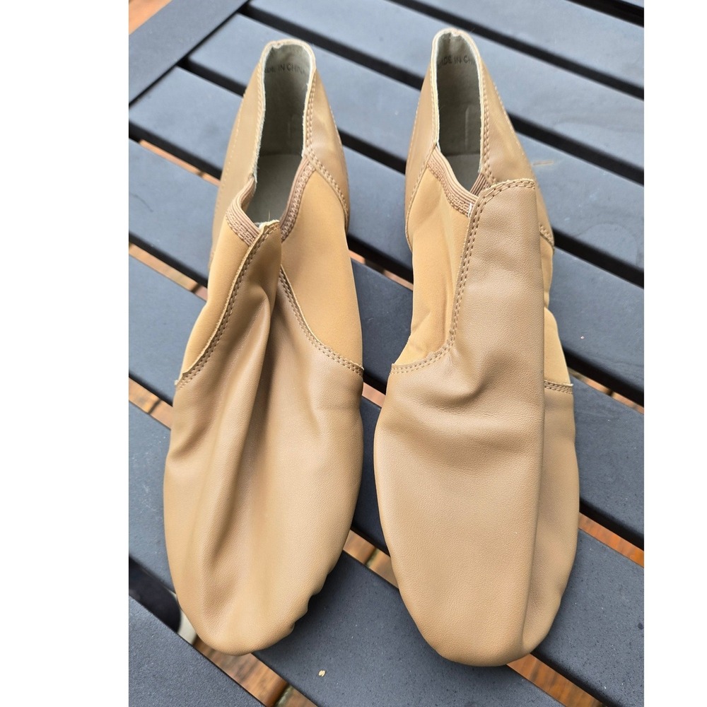 Tan Slip On Split Sole Jazz Dance Shoes Womens Size 9 Performance Lyrical